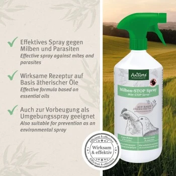 Aniforte Milben STOP Spray Für Hühner & Geflügel 4 Aniforte Milben STOP Spray Für Hühner & Geflügel – Bild 2